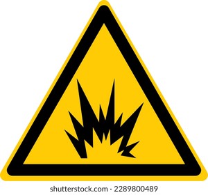 Warning Hazard Caution ISO Signs Icon Symbol Pictogram Explosion