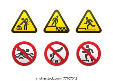 Warning Hazard and Prohibited Signs