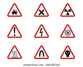 Warning Traffic Signs Stock Vector (Royalty Free) 126316400 | Shutterstock