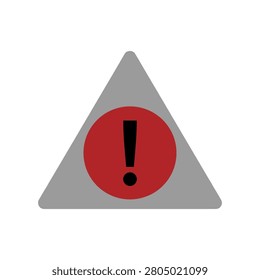 Warning hazard triangle icon with attention triangle exclamation emergency security protection informational
