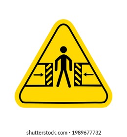 warning hazard triangle signs logo vector 