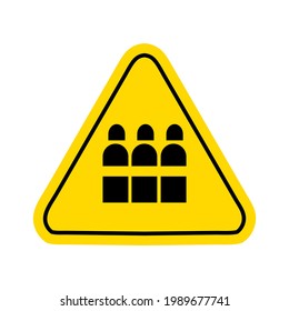 warning hazard triangle signs logo vector 