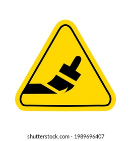 warning hazard triangle zigns  vector