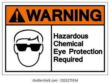 Warning Hazardous Chemical Eye Protection Required Symbol Sign, Vector Illustration, Isolate On White Background Label. EPS10