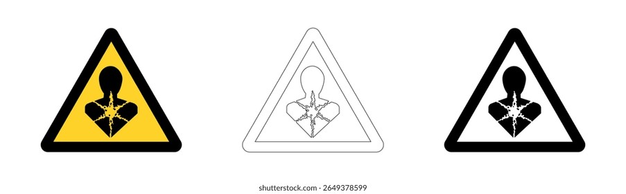 Warning Health hazard sign in vector format