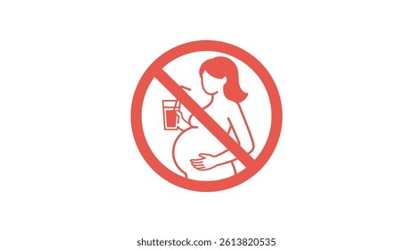 Warning for Health: A striking illustration emphasizes the importance of abstaining from harmful substances during pregnancy, using a simple.