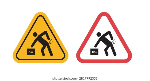 Warning heavy object sign clean sign illustration..