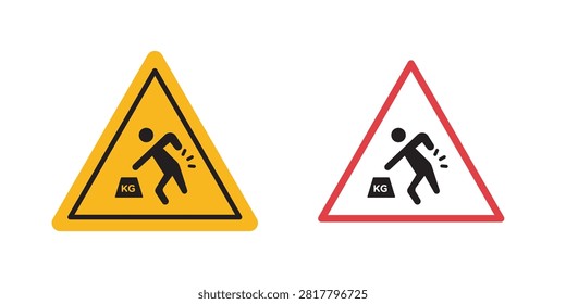 Warning heavy object sign editable clipart EPS10..