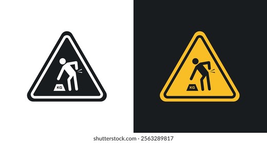 Warning heavy object sign pack for app and website ui designs.