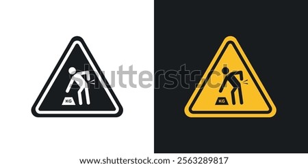 Warning heavy object sign pack for app and website ui designs.