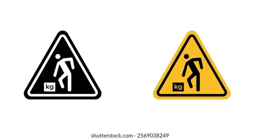 Warning heavy object signs vector graphic pack