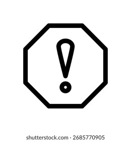 Diseño de Vector de contorno de forma hexagonal de advertencia Bueno para el Web o el App móvil