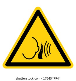 Warning High Noise Area Symbol Sign ,Vector Illustration, Isolate On White Background Label. EPS10