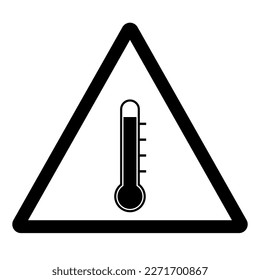 Warning High Temperature Symbol Sign ,Vector Illustration, Isolate On White Background Label .EPS10