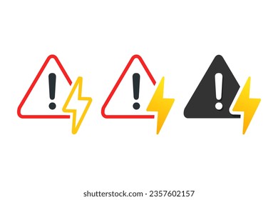 Warning high volt icon. Illustration vector