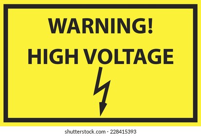 Warning High voltage plate