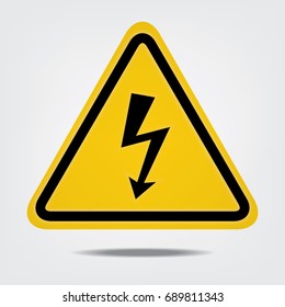 warning high voltage  sign on white background,vector-illustration