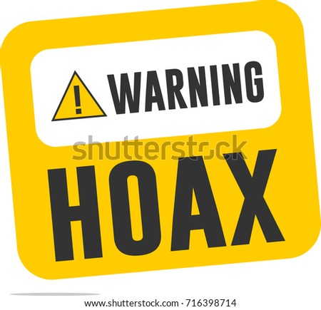 Warning Hoax Logo Vector Template Design 