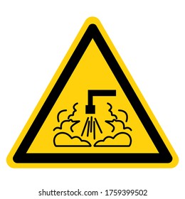 Warning Hot Stream Symbol Sign, Vector Illustration, Isolate On White Background Label .EPS10