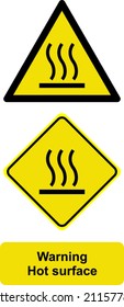 Warning Hot surface