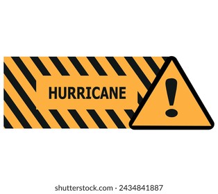 warning .hurricane danger caountıon sing on white  background vector icon.