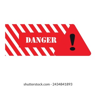 warning .hurricane danger caountıon sing on white  background vector icon.