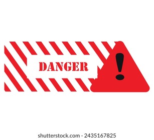 warning .hurricane danger caountıon sing on white  background vector icon.
