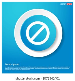 warning icon Abstract Blue Web Sticker Button