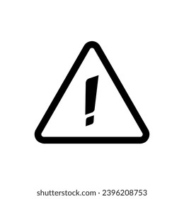 Warning icon. Alert sign. Danger warning icon. hazaed. Error message. Danger warning. Information sign. Risk sign. Exclamation icon. Triangle. Notice icon. vector design illustration