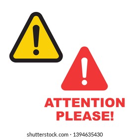 Warning icon. The attention icon. Danger symbol. Alert icon 