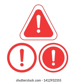 Warning icon. The attention icon. Danger symbol. Alert icon 