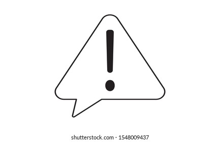Warning icon. The attention icon. Danger symbol. Alert icon