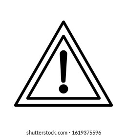 Warning icon. Attention icon. Danger symbol. Vector illustration of eps 10 with a white background