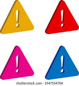 Warnsymbol, Aufmerksamkeitssymbol. Vektorgrafik des Gefahrensymbols