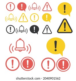 Warning icon. The attention icon. Danger symbol. Alert icon