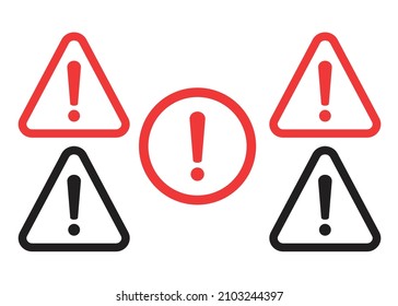 Icono de advertencia. El icono de atención. Símbolo de peligro. Icono de alerta
