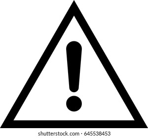 Warning Icon, Attention Icon. Danger Symbol Vector Illustration