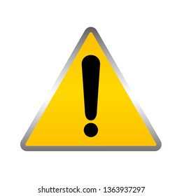 Warning icon. Attention exclamation mark symbol. Traffic icon vector