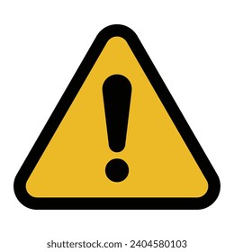 Warning icon. The attention icon.Danger triangle icon. Flat Vector illustration - Vector