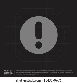 warning icon - Black Creative Background - vector icon
