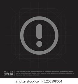 warning icon - Black Creative Background - Free vector icon
