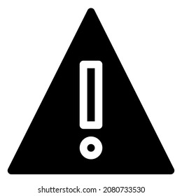 warning icon with black outline style