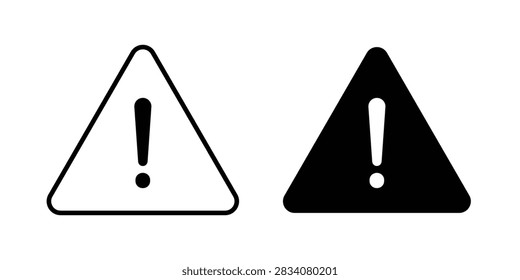 Warning icon black symbol pack