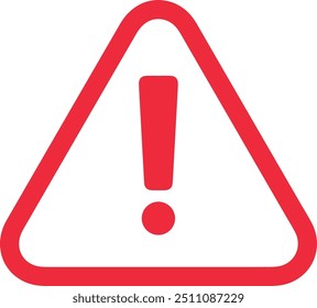 Design do ícone de aviso. ícone de exclamação. Ícone de Ilustração de Atenção. Símbolo de Aviso. Design de sinal de símbolo de cuidado