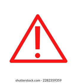 warning icon design. warning icon with a red triangular frame