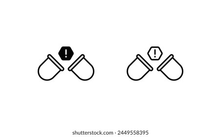 Diseño de icono de advertencia con fondo blanco ilustración de stock