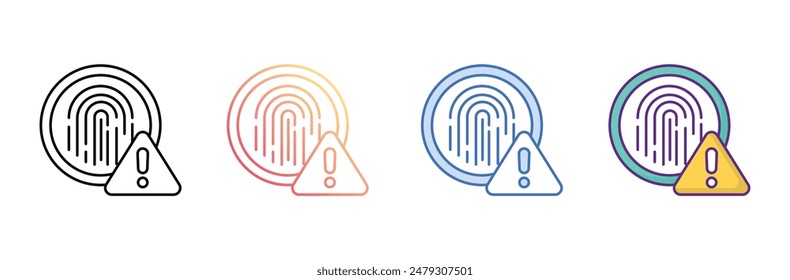 Warning icon design with white background stock illustration