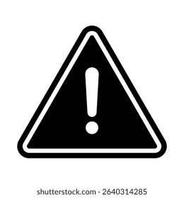 Warning icon. Exclamation mar in triangle icon. Hazard  symbol.
