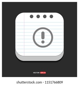 Warning Icon - Free vector icon
