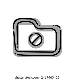 icono de advertencia estilo de dibujo a mano color negro